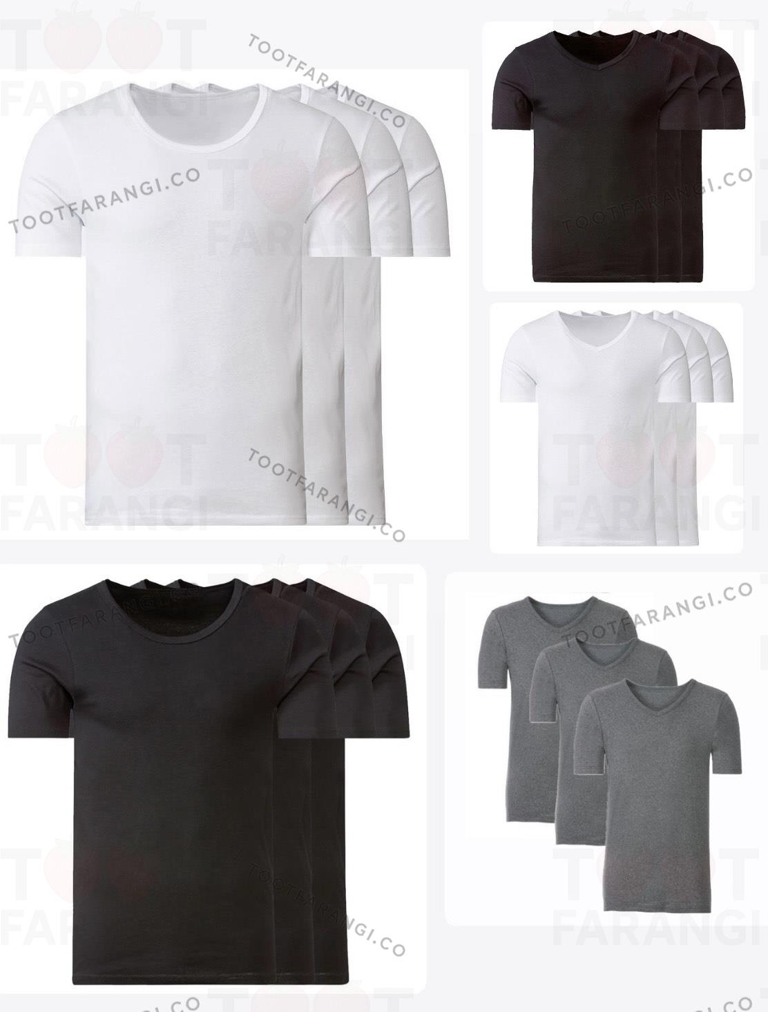 زیرپوش تیشرتی پک سه عددی